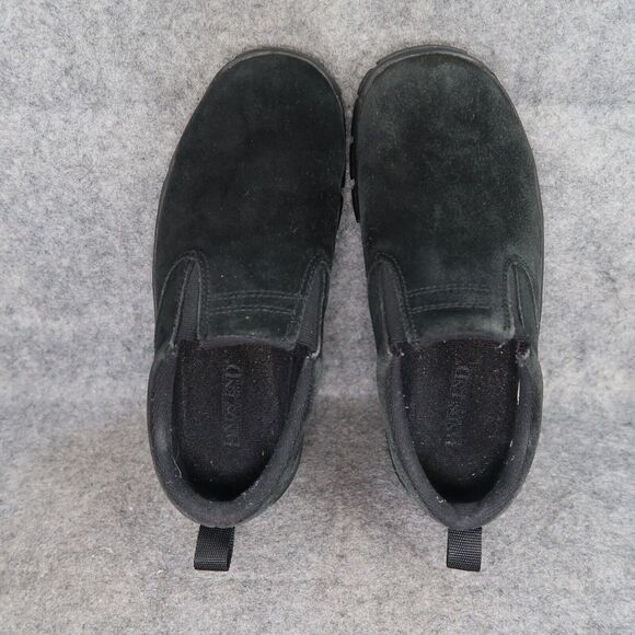 Lands End Shoes Womens 5 Slip On Moc Clog Black Leather Comfort Casual Active - Picture 6 of 12